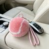 Real Rex Rabbit Fur Tennis Keychain Pendant