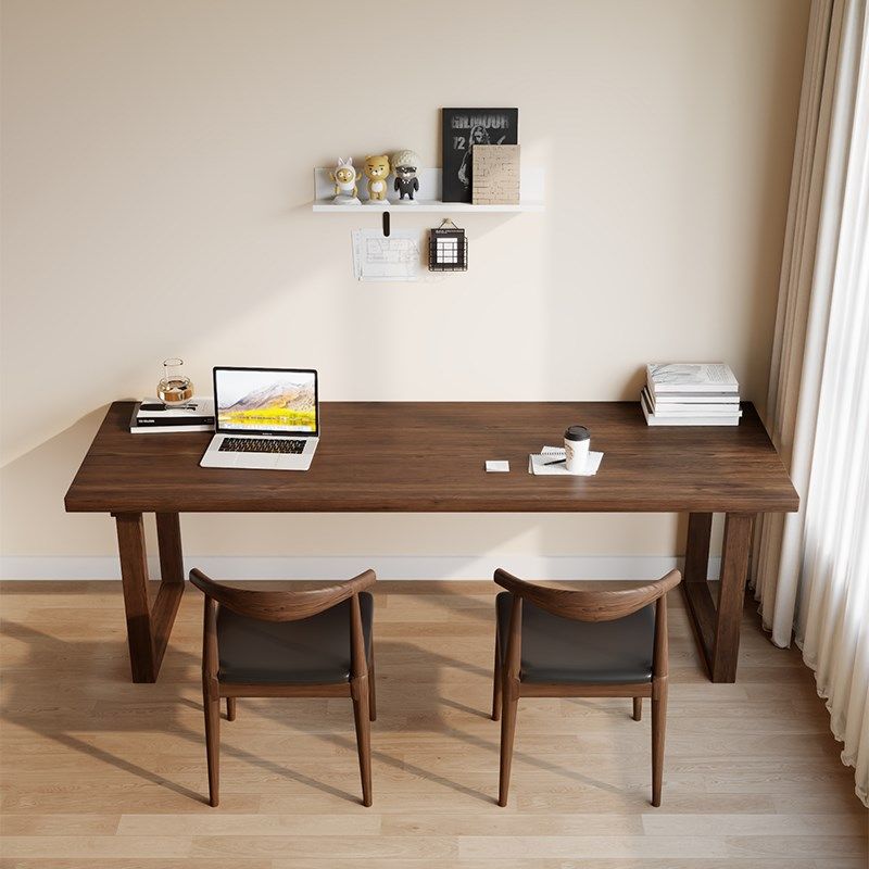 实木大板桌现代书桌家用电脑桌人电竞桌学习桌办公桌,淘宝优惠券,粉丝福利购,淘宝优惠卷