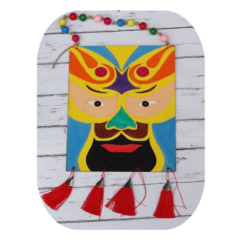 儿童自制戏曲古风挂饰材料包幼儿园亲子活动京剧脸谱diy手工制作 - 图3