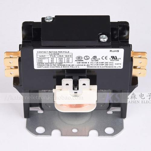 208V240V 40A高负载单相HCC-1NU04AA409双志空气能热泵交流接触器 - 图2