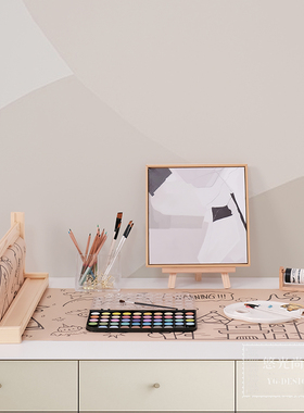 小清新样板间儿童房摆件画家主题装饰品现代简约软装画笔颜料画卷