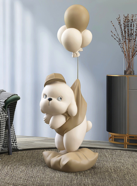 大型元气狗客厅装饰落地摆件家居饰品电视柜沙发业乔迁新居礼品