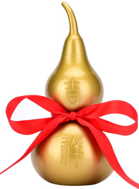 光面铜葫芦精工盖宝葫芦鎮宅招財家居工艺品挂件