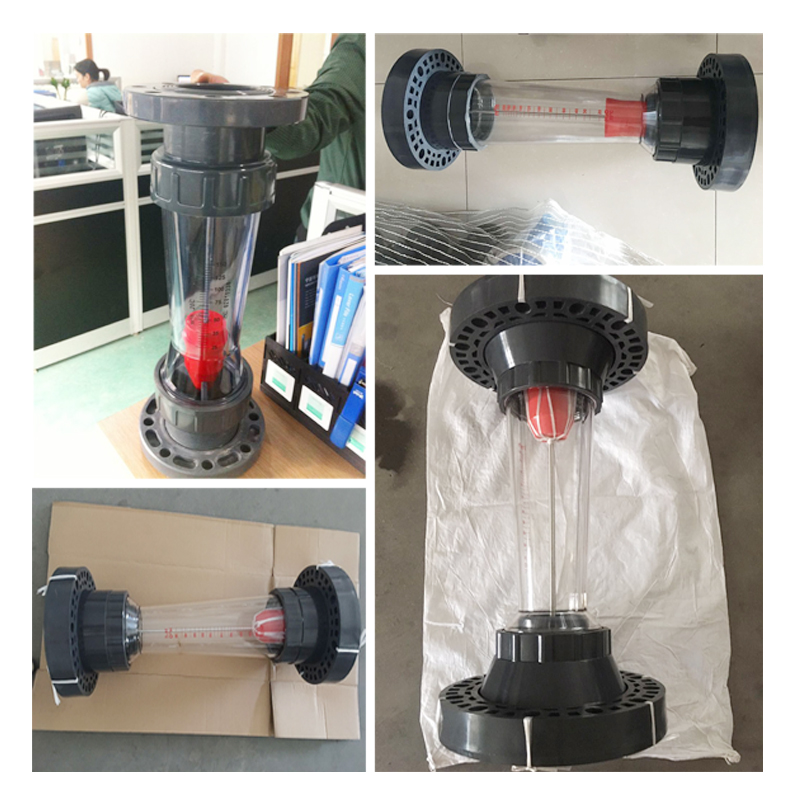 PVC塑料法兰流量计转子式DN/0/00浮子液体水流量计管道式 - 图2