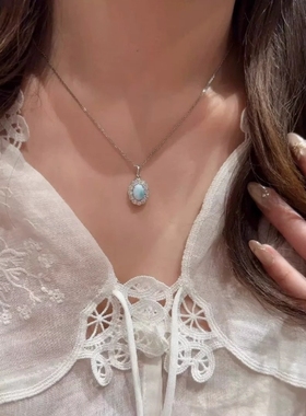 复古高级氛围感镶嵌锆石项链