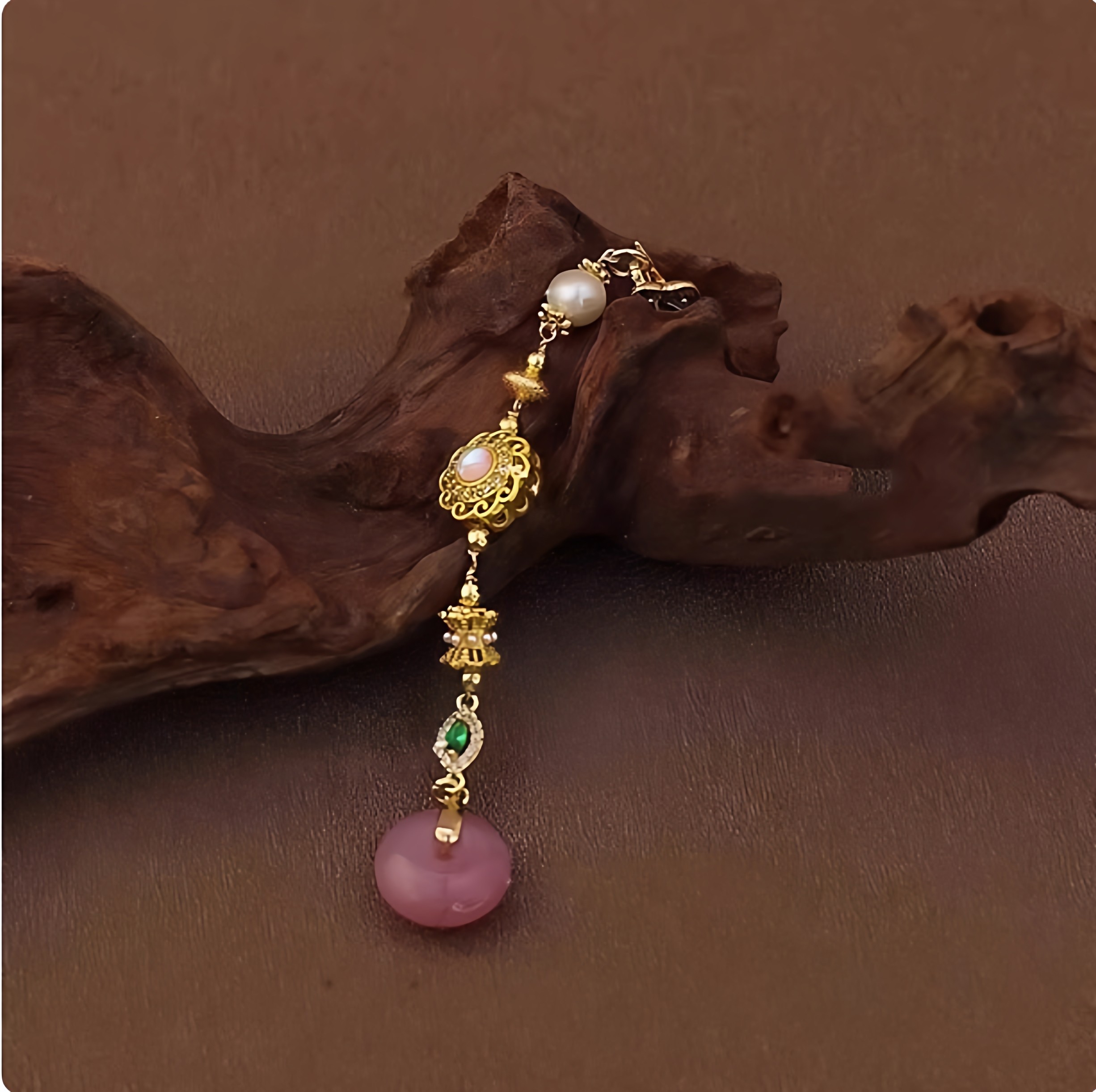 《沐晴》流苏旗袍压襟新中式复古长流苏禁步配饰挂件汉服玉石胸针,淘宝优惠券,粉丝福利购,淘宝优惠卷