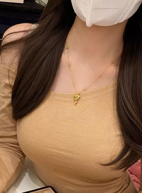 中古风新款热卖鸢尾花权杖灵蛇项链轻奢简约超仙蝴蝶水冰月项链女