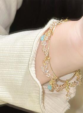 月亮星星流苏手镯高级感闺蜜绝美异域公主民族风手链女高颜值手饰