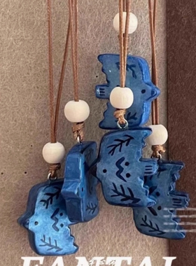 「飞鸟集」蓝色小鸟可爱吊坠项链