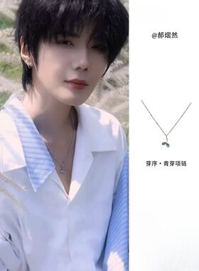 郝熠然汪苏泷同款青芽项链潮流百搭时尚粉丝应援周边精美纪念饰品