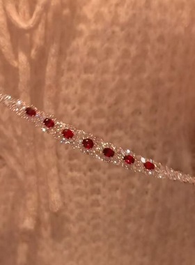 精致百搭超闪彩色爆闪钻石手链轻奢小众精致高级2025新款手镯配饰