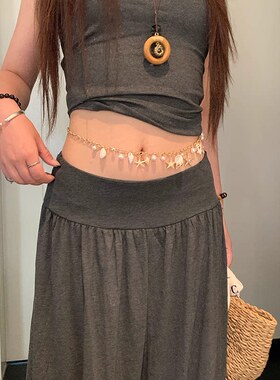 超仙设计感流苏珍珠腰链精致辣妹腰带多层甜酷小众连衣裙配饰新款