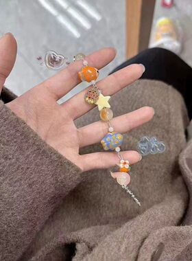 【左奇函】原创设计手链小鱼旺财转运小众清新闺蜜琉璃串珠手串女