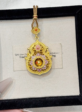 【璃葫】2026新品民族风花丝葫芦吊坠女毛衣链挂坠国潮风项链女装