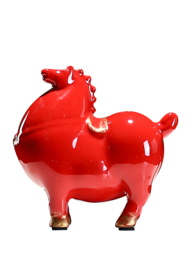 招财唐马摆件迷你小号创意家居书房客厅办公室桌面装饰摆设工艺品