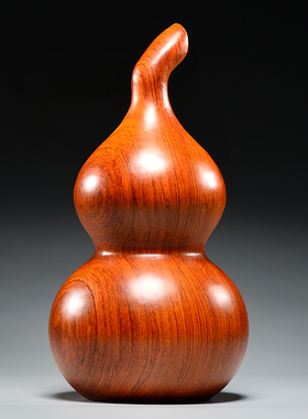 梨木质雕刻葫芦摆设木葫芦家居客厅装饰工艺品新居乔迁送礼