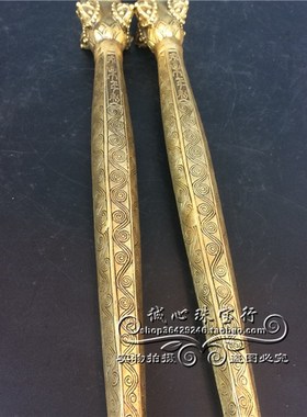 纯铜金刚杵金刚撅降魔杵长戬四楞锏打神鞭韦陀法器居家工艺品摆设