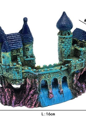 城堡别墅鱼缸造景水族装饰用品房子假山树脂工艺品