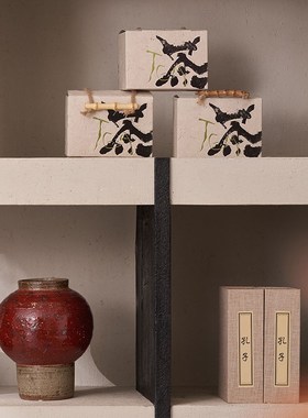 茶室墙壁茶水柜装饰品茶具复古中式样板房陶瓷瓶茶台小摆设