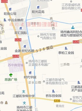 超大巨幅 扬州市区地图订制 城市城区海报新装饰画