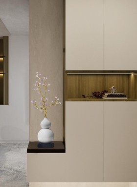 中式轻奢紫水晶葫芦树摆件高级感客厅创意家居植物装饰工艺品