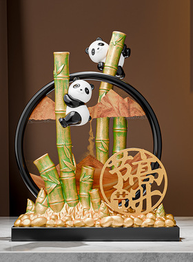 贝汉美圆满高升熊猫沙画摆件送朋友孩子同学摆件软装家居玄关装饰