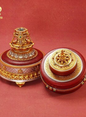 西藏家用电动转金筒树脂八吉祥装饰六字真言转简经桶藏族桌面