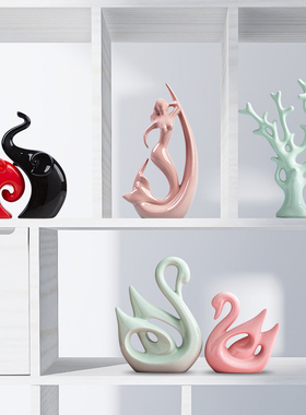 大象陶瓷家居创意客厅摆设茶几鞋柜卧室内电视酒柜装饰品