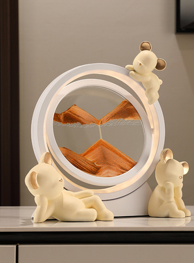 创意夜灯流沙画入户酒柜展示柜现代客厅卧室玄关电视柜装饰品