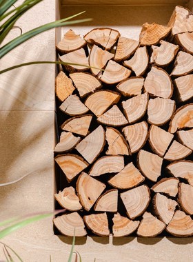 木柴壁炉装饰木头风乔迁柴火拍摄道具民宿咖啡馆场景布置