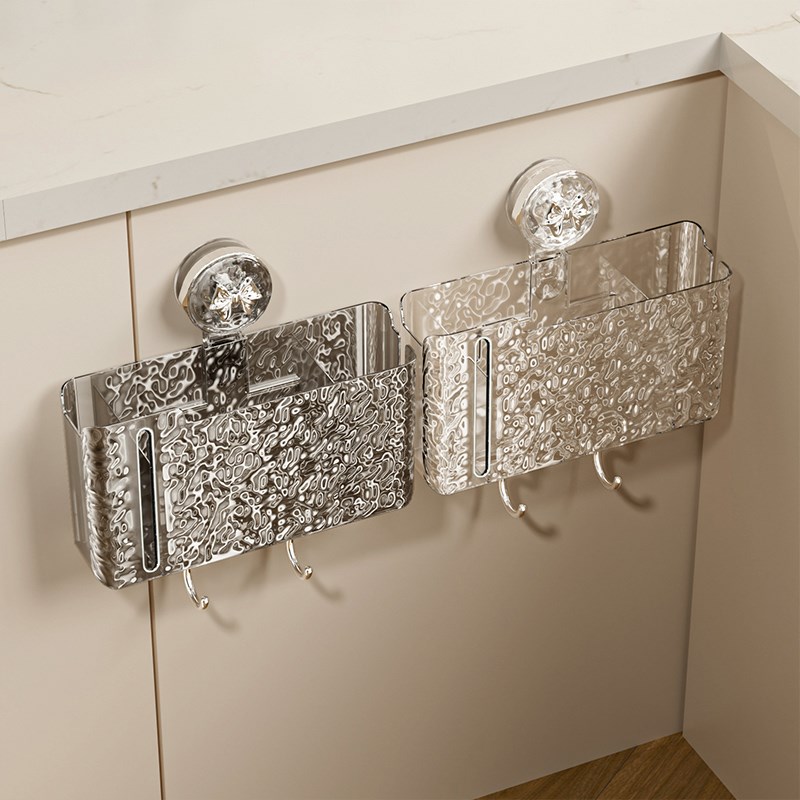 吸盘厨房垃圾袋收纳神器壁挂式大容E量袋子抽取盒墙上塑料袋收纳 - 图2