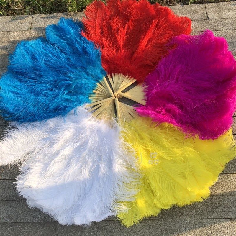 大号鸵鸟羽毛扇子舞蹈扇工艺扇舞蹈酒吧表演 舞台道具ol,淘宝优惠券,粉丝福利购,淘宝优惠卷