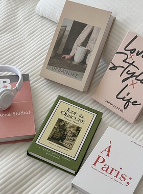 粉色少女心杂志风英文假书仿真书装饰品道具摆设创意客厅