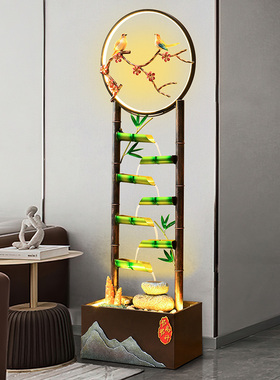 新客厅流水喷泉电视柜旁循环水玄关装饰业乔迁送礼