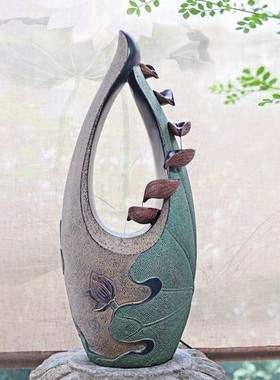 家居客厅玄关茶室流水办公室创意水景招财摆设业小礼品