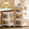 Household book box hole board large capacity folding storage trolley book storage cabinet storage box book organizing box