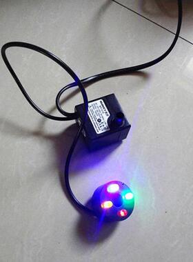 假山流水喷泉加湿器摆件专用水泵 微型抽水泵静音带灯潜水泵配件