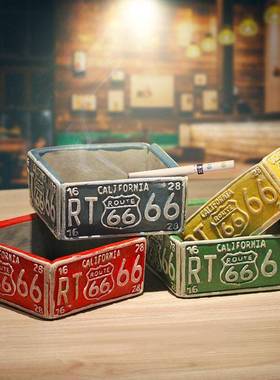 覆古创意个性水泥烟灰缸北欧时尚潮流欧式客厅家用酒吧装饰品摆件