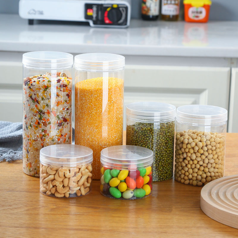透明盖pet密封罐空塑料瓶子食品级包装桶零食蜂蜜糖果饼干收纳盒 - 图1