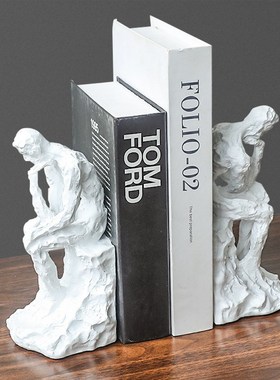 欧式思考者书靠家居办公室书房样板房书架书桌桌面装饰品