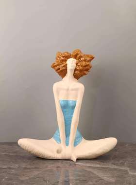 欧式树脂雕视塑工艺爆炸头轻奢创意家098居客厅房电间柜装饰品摆