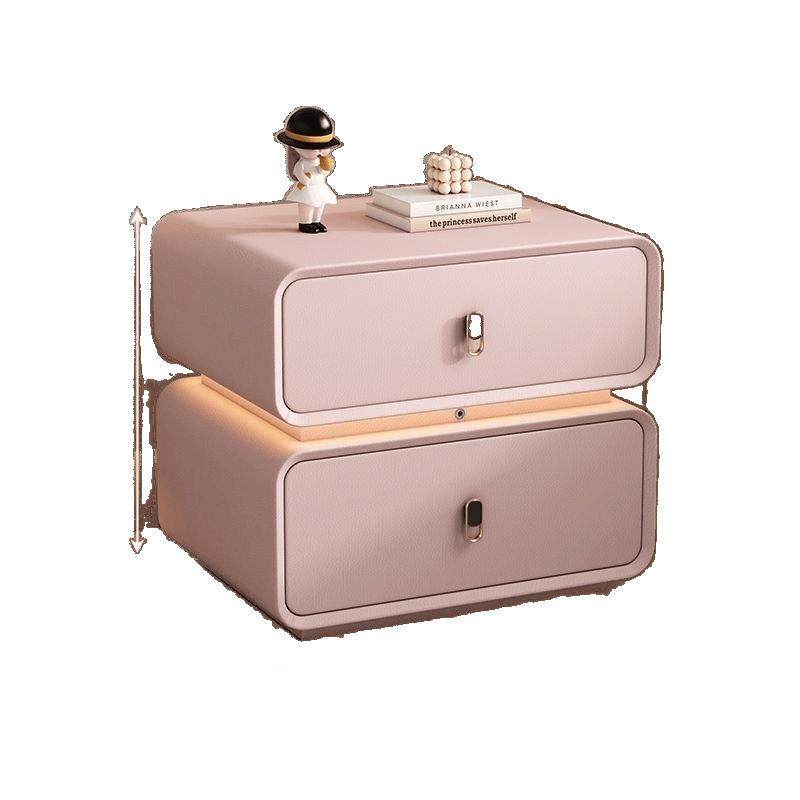 新款实木2rK4pGtm床边柜床头柜油简奢约奶轻现代家用皮质卧室网红,淘宝优惠券,粉丝福利购,淘宝优惠卷