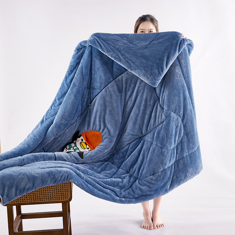 两用加厚抱枕被毛绒企鹅汽车靠垫二合一办公室沙发午休摺叠毛毯子,淘宝优惠券,粉丝福利购,淘宝优惠卷