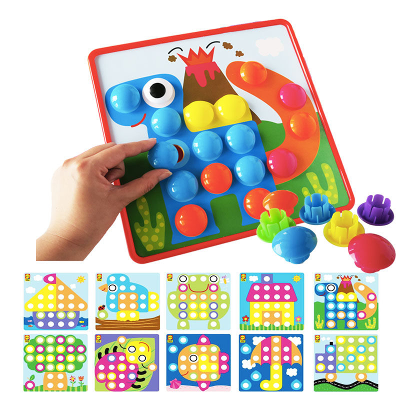 蘑菇插钉拼插板拼图拼男孩女孩岁两三周岁早教益智儿童,淘宝优惠券,粉丝福利购,淘宝优惠卷