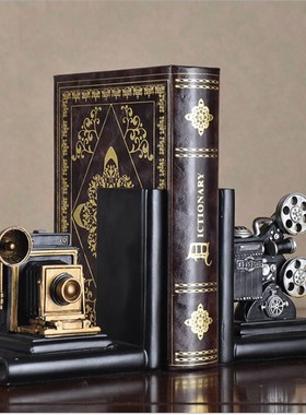 书挡创意复古书立设计感桌面书架书靠书房办公室装饰品摆设品