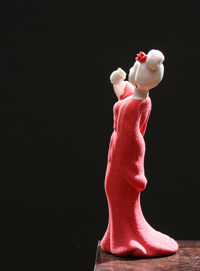 创意陶瓷手工物古典仕女贵妃醉酒客厅玄关电视柜软装家居