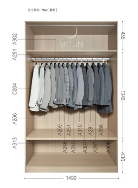 MOON慕空间现代简约样板房衣帽间男士灰色系西服摆件展厅软装饰品