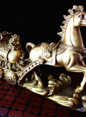 铜马拉白菜百财摆件客厅店铺办公室桌面摆设公司工艺礼品