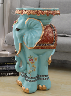 欧式脚大象家居软装饰品客厅放瓶凳业乔迁新居礼品