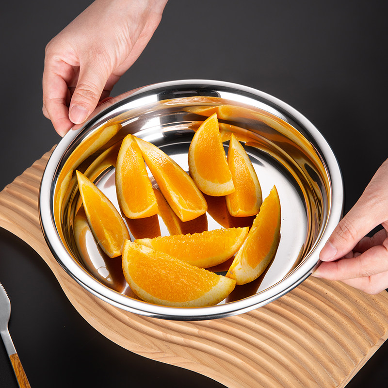 316不锈钢食品级汤盘饭碗汤碗厨房家用菜盆拌菜加厚多功能打蛋盘